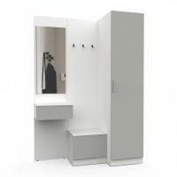 Набор мебели для прихожей "Марсель-154" МР 01-154 В2160 Ш1500 Г580 (ЛДСП Шиншилла серая) Набор мебели для прихожей "Марсель-154" МР 01-154 В2160 Ш1500 Г580 (ЛДСП Шиншилла серая)